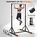 ONETWOFIT Pull Up Station, Power Tower Adjustable Pullup Bar Multifunction Strength Training Workout Gym Equipment Free Standing Chin up Bar for Home Outdoor, Support 440LBS (Black)