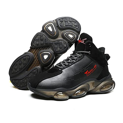 Hombre Zapatillas Piel Cordones Sport Suela de Palomitas de maíz Suave Antideslizante Informal Blanco Negro 2 Colores Black 41