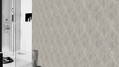 Papier peint non tissé géométrique gris Rasch 844115