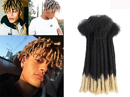 Aonkia 0.8cm Width Loc Extensions Human Hair 100% Real Human Hair Dreadlock Extensions for Men/Women Can Be Dyed Bleache