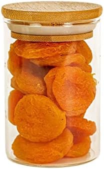 Oikos - Pote de Vidro 250ml com Tampa de Bambu Hermético Redondo ...