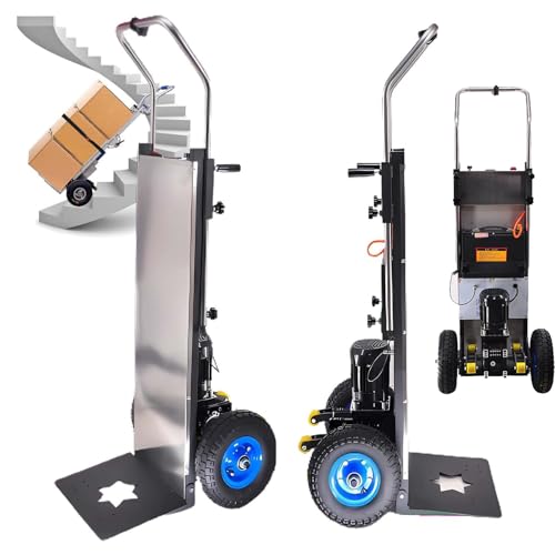 Carretilla Eléctrica, Carretilla De Mano EléCtrica para Subir Escaleras con Mango Telescópico, Batería (48 V/36 Ah), Motor De 1200 W Sin Mantenimiento/Sin Escobillas - Subir Y Bajar Escaleras
