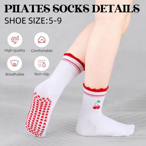 Image of Pilates Grip Yoga Socks for Women Cute Non Slip Socks