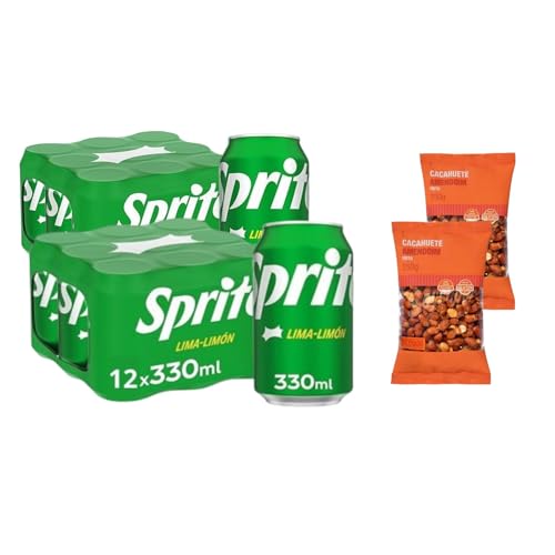 UBOON - Lima-Limón, Bajo en Azúcares y Calorías, Pack 24 Lata 330ml + ¡Incluye Dos Cacahuete frito mezcla Mercadona de Regalo