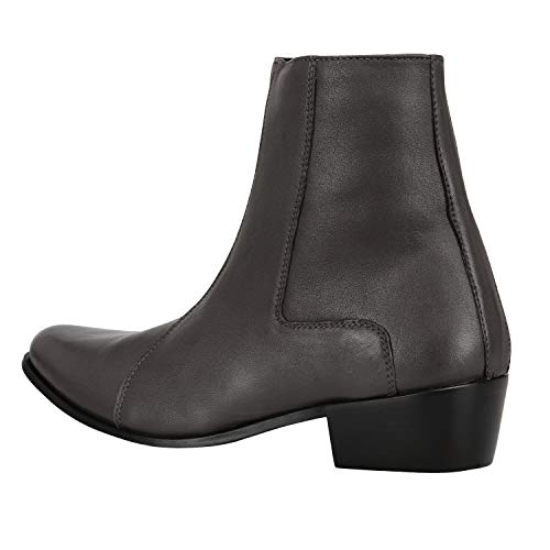 Image of LIBERTYZENO Mens Animal Print & Plain Leather Adults High Ankle Retro Dress Boots for Easter Gift