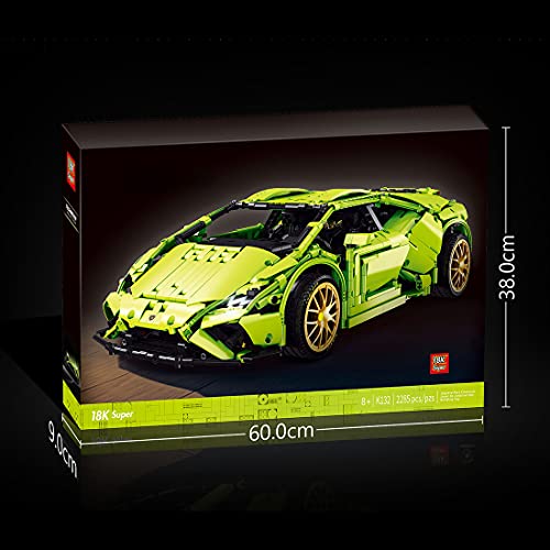 BANDRA Technik Auto kompatibel mit Lego 2285 Stück Super Rennauto Sportwagen Baustein Modell für Lamborghini – Bild 5