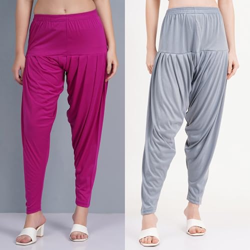 Image of Buy That Trendz Patiala Salwar for Women Relaxed Fit Viscose Patiyala Salwar Harem Bottom Pants