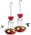 PENXUA Solar Bird Feeder for Outdoors Hunging, Gifts for Mom Grandma Women, Metal Waterproof Outside Wild Bird Feeders,Cardinals Feeders, Gifts for Bird Lovers, Lantern Light, Garden Decoration