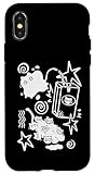 Installation facile Chat surréaliste des années 90 Y2K avec boîte à jus et Chaton Vigne Coque pour iPhone X/XS