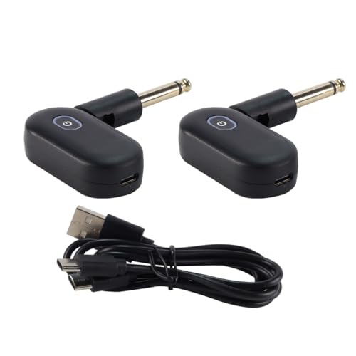 Enwye Émetteur sans fil pour guitare électrique A14 2,4 GHz, chargement USB, rotatif à 90 °, transmission jusqu'à 30 m à courte portée