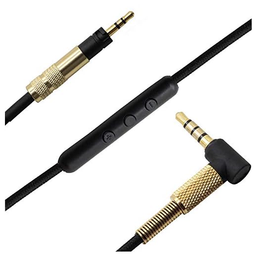 Momentum Cable, Replacement AUX Audio Cable Extension Cord Wire with Mic Microphone Volume Control for Sennheiser Momentum 3 3.0 2 2.0 1 1.0 HD1 Headphones (with Mic)