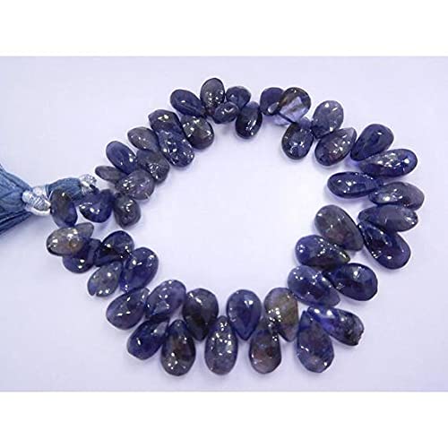 Iolite briolettes de qualité gemme supérieure en pierres naturelles taillées 7x13 mm