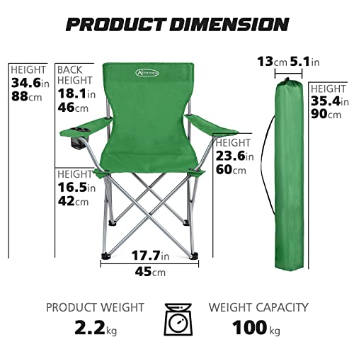 ACTIVE FOREVER Sedia da Campeggio Pieghevoli