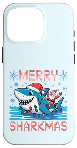 Merry Sharkmas AO[Z[^[ T^V[N NX}XCg X}zP[X iPhone 16 Pro p