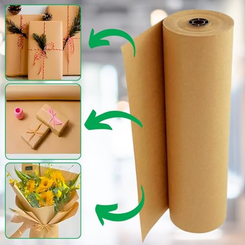 Kit 2 Rolos De Papel 45 CM Semi Kraft Bobina 1,6kg Pardo Embalagem Caixa