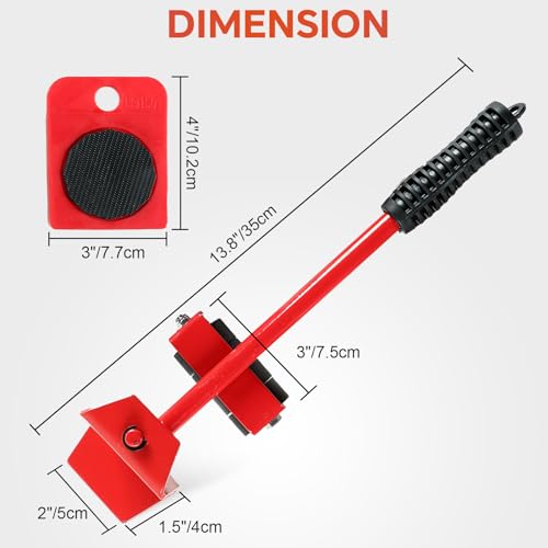 MYFULLY Furniture Lifter Furniture Slides Kit | Heavy Duty Furniture Roller Move Tools Max Up for 150KGS/330 LBS, 360 Degree Rotatable Pads, Easily Redesign and Rearrange Living Space by MYFULLY - Image 2