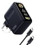 Baseus Picogo AI 100W USB C Ladegerät, Smart Display & Touch Control, 3-in-1...
