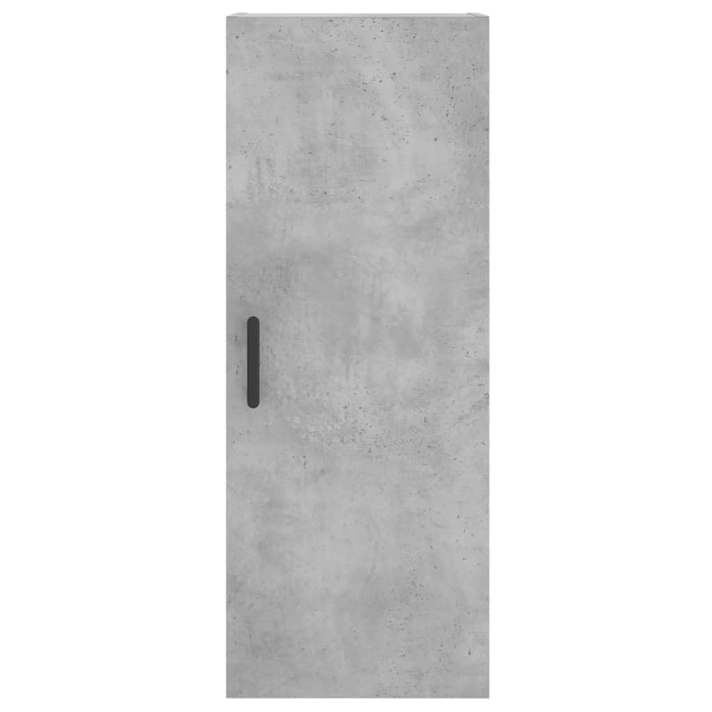 Armadietto alto di alta qualità, grigio cemento, 34,5 x 34 x 180 cm, in legno con piedini in metallo, elegante armadio da soggiorno, spazio portaoggetti, pratica porta, adatto come credenza