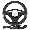 Acclcors Vollleder - Lenkrad Anti-Rutsch-Ledergriff D-förmig flache Unterseite Lenkrad mit roten Nähten für BMW M Sport 1/3 Series M3/E88 E90 E91 E92 E93 2005-2012 Acclcors Vollleder - Lenkrad Anti-Rutsch-Ledergriff D-förmig flache Unterseite Lenkrad mit roten Nähten für BMW M Sport 1/3 Series M3/E88 E90 E91 E92 E93 2005-2012