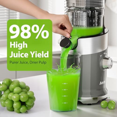 Masticating Juicer with Wide Chute