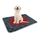 TOPBOMED Selbstheizende Katzendecke & Hundedecke, Heizdecke für Katzen, Katzen Wärmedecke, Wärmematte ohne Strom (Marineblau, 40*50 cm)