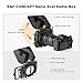 K&F Concept Mini Matte Box +ND8, DSLR Camera Matte Box with Carbon Fiber Top Flag for 67mm/72mm/77mm/82mm/95mm Lenses, with Filter Trays for 4x5.65 & Circular Filter