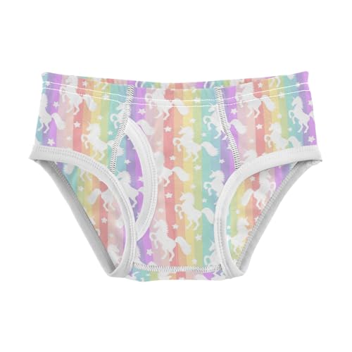 Boys' Exclusive Briefs Toddler Underwear 95% Combed Cotton Boxerbriefs 2T Rainbow Unicorn Pattern 17