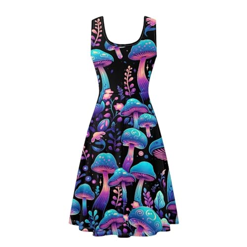 Image of TOADDITDO Womens Summer Sleeveless Tank Dress with 2 Side Pockets XS-4XL Plus Size