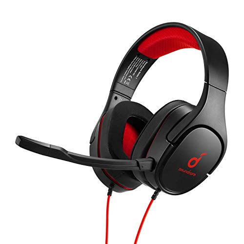Soundcore Anker Strike 1 Gaming Headset, Gaming Kopfhörer, PS4 Headset, Xbos One Headset, PC Headset, verstärktes Klangprofil für FPS-Spiele, Mikrofon mit Geräuschisolierung (Generalüberholt) Cover