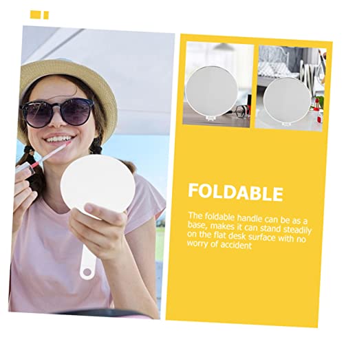 Espejo plegable de mano para maquillaje fácil de limpiar miniatura 3