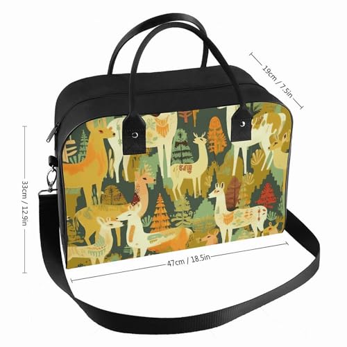 Duffle Bag for Travel Colorful Alpaca Printed Tote Bag Crossbody Bags Gym Bag Shoulder Bag Travel Handbag2