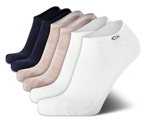 Image of Calvin Klein Mens No Show Socks - 6 Pack Soft Cotton Blend Cushioned Athletic Low Cut Socks for Men for Sports and Running
