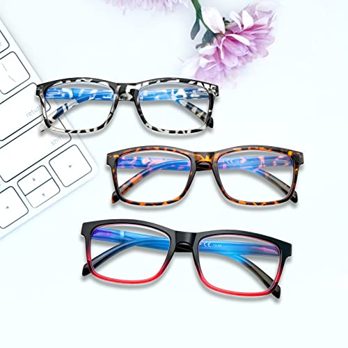 Image of SIGVAN 6 Pack Reading Glasses for Women Men Blue Light Blocking,Spring Hinge Anti Eyestrain /Glare Computer Readers (6 Mix, 2.50)