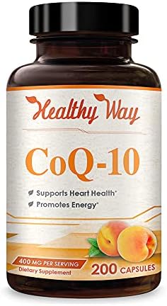 Healthy Way CoQ10 400mg 200 Capsules Non-GMO