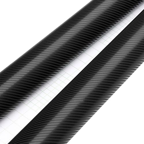 Film vinyle carbone 4D thermoformable noir 152 cm x 200 cm à haute texture pour covering