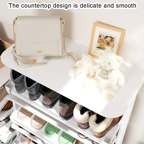 Rangement chaussures gain de place meuble entrée métal sur roulette
