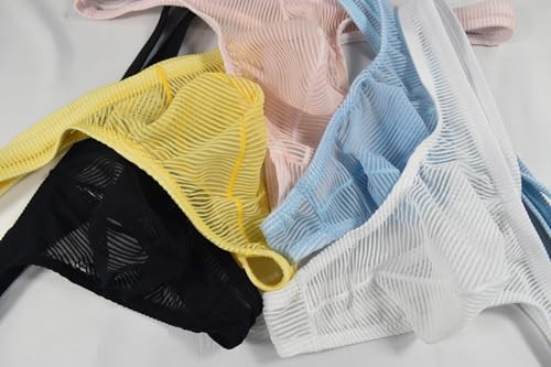 Men Sexy G-string Underwear Jockstrap Gay Panties Mesh Underpants T-back Thongs Bikini Lingerie4