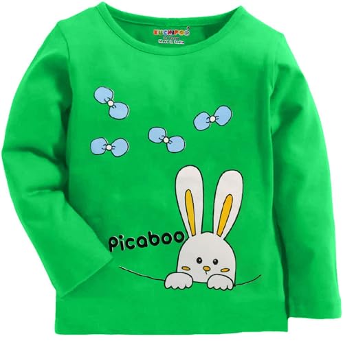 Kuchipoo Girls Full Sleeves Regular Fit Cotton T-Shirt