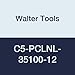 Walter Tools C5-PCLNL-35100-12 Tool Steel Boring Bar, Left Hand, 2.48" Minimum Bore Diameter, 3.189" Maximum Bore Depth, 3.937" Length