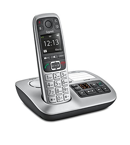 Gigaset E 550 A Telefono Cordless con Segreteria, Argento [Italia]