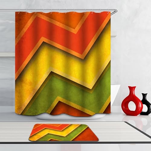Rideau de douche textile pour baignoire imperméable 165 x 200 cm - 3