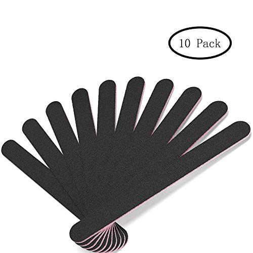 Nail File 10 PCS Professional Double Sided 100/180 Grit Nail Files Emery Board