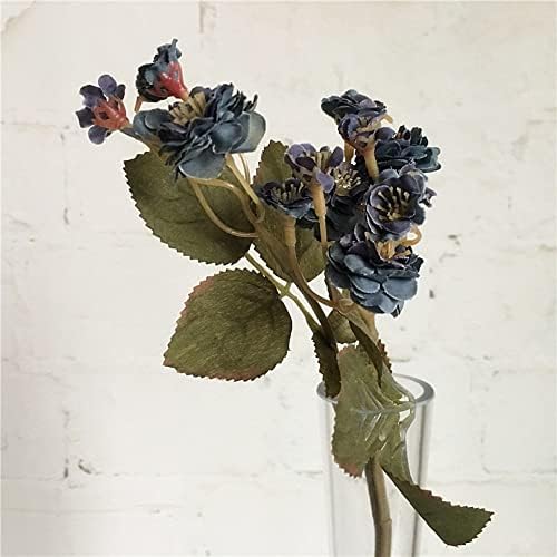 EdricShop - Mini rosas artificiales europeas para decoración del hogar, jardín, flores falsas de seda, rosas artificiales - (Color C)