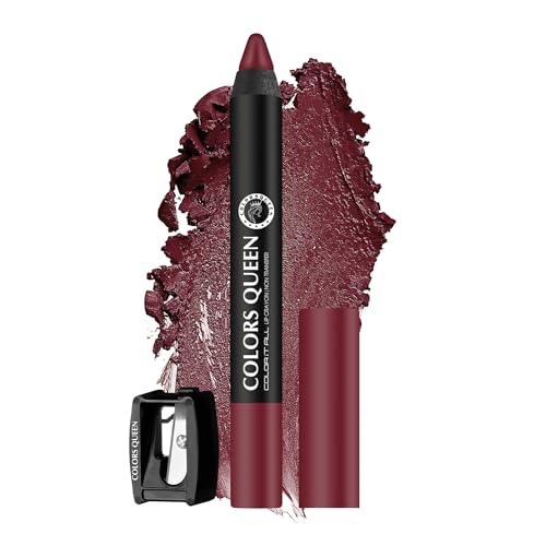 Image of Colors Queen Color It All Long Lasting Crayon Lipstick | Up to 18 Hours Stay | Creamy Matte Finish | Waterproof & Light Weight| Smudge Proof & Non-Transferable | Lipstick for Women (Plum House,3.5g)