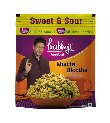 Image of Prabhuji Pure Food Khatta Meetha Namkeen 400g | Sweet & Tangy Snack Blend with Crispy Sev, Peanuts & Flavourful Spices | Perfect Tea-Time Snack, Travel Munch & Anytime Craving Fix