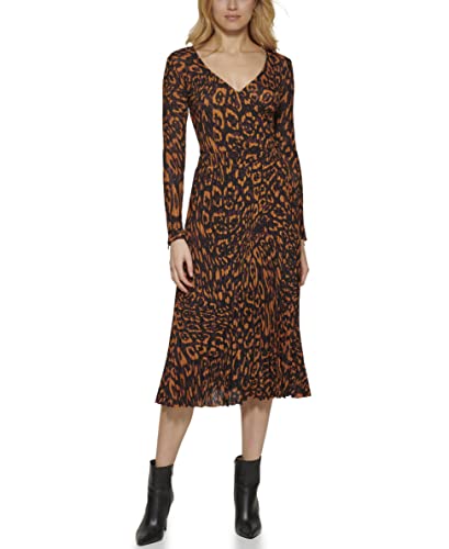 DKNY Women's Pull on Pleated and Printed Skirt3