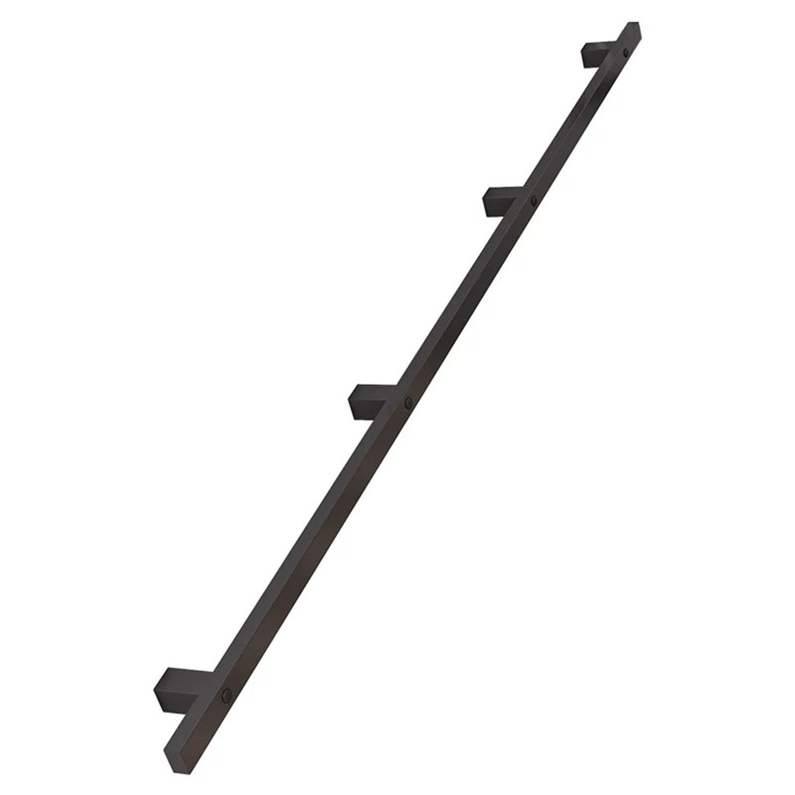 Barre d'appui en fer forgé rampe d'escalier moderne noire de 3,6 m de long