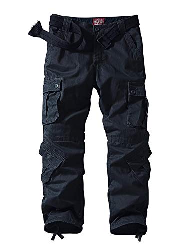 Image of Match Men's Wild Retro Multi-Pockets Utility Casual Cotton Cargo Trousers #3357