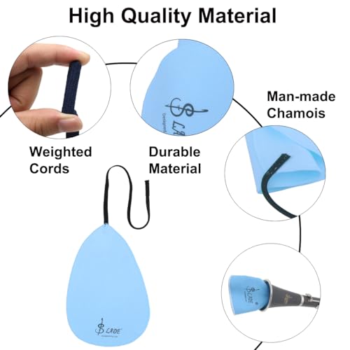3Pcs Flute Cleaning Cloth for Inside Tube, Clarinet Swab Cloth, A-shaped Design Cleaning Kit Cloth for Piccolo Flute, Sax Saxophone, Musical Instruments