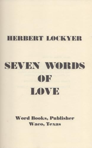Seven Words of Love B000J54WCS Book Cover